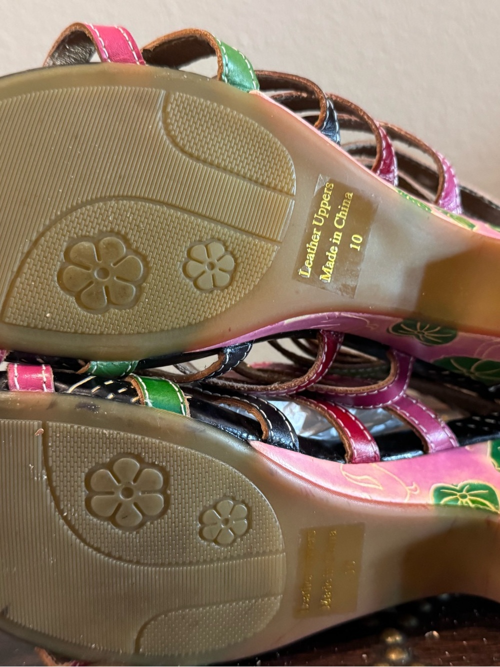 Multicolor Strappy Heeled Sandals Pink, Green, Black! Elite Corkus St. Martin. - Picture 11 of 11